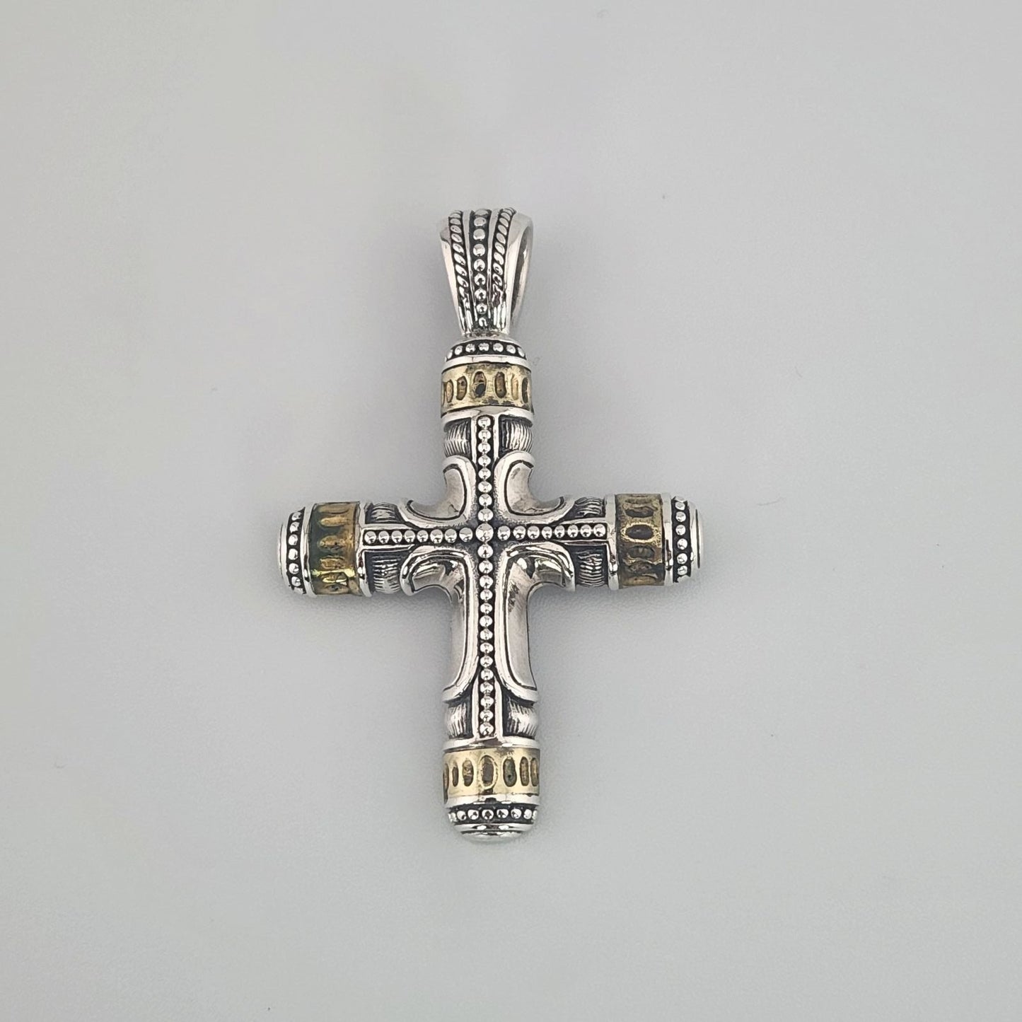 Konstantino Sterling Silver 925 & Bronze Large Cross Pendant