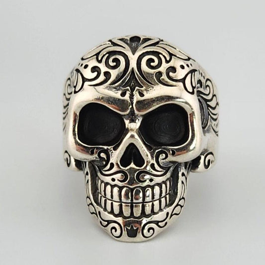 King Baby Sterling Silver Skull Ring Movable Jaw Size 12 Men's