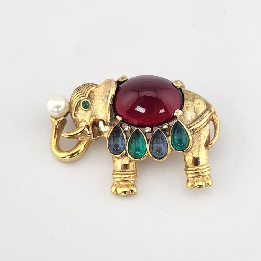 Crown Trifari Alfred Philippe Elephant Brooch Jewels Of India Moghul